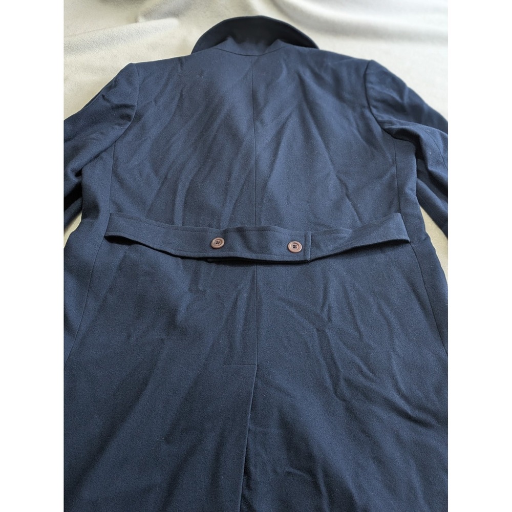 Pendleton Women's Coat Vintage 100% Virgin Wool Navy Blue Trench Size 10 Preppy - Picture 11 of 16